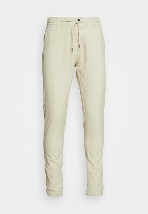 TAPERED FIT PANTS - Tygbyxor - beige