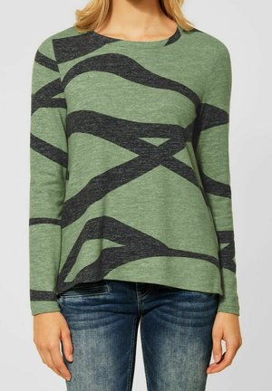 Langærmet T-shirt - mottled olive