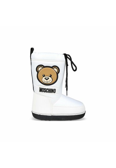 MOSCHINO Stivaletti stringati - white