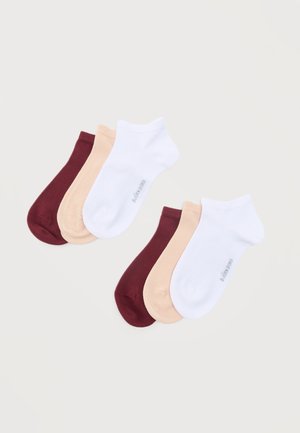 Björn Borg UNISEX 6 PACK - Κάλτσες για αθλητικά παπούτσια - white/peach blush/zinfandel