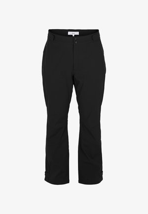 Mustad sirge säärega püksid kahe esitaskuga, topeltnupukinnitusega ja reguleeritavate pahkluu rihmadega.