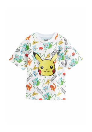 Next, POKÉMON SEQUIN - T-shirt con stampa - white all over print