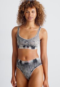Diesel UFPN-DENIM-HIPSTER-PANTY - Fecskék - black/grey