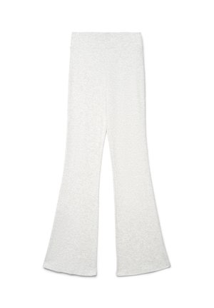 Leggings grigie svasate realizzate in tessuto morbido ed elastico con una texture liscia e una fascia larga in vita per il massimo comfort.