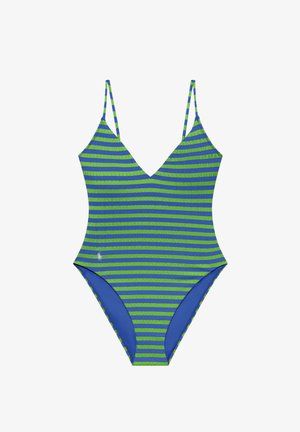 Polo Ralph Lauren, LINGERIE V NECK 1PC - Costume da bagno - riviera green/blue