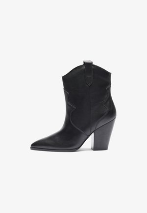 Kõrge kontsaga poolsaapad - black