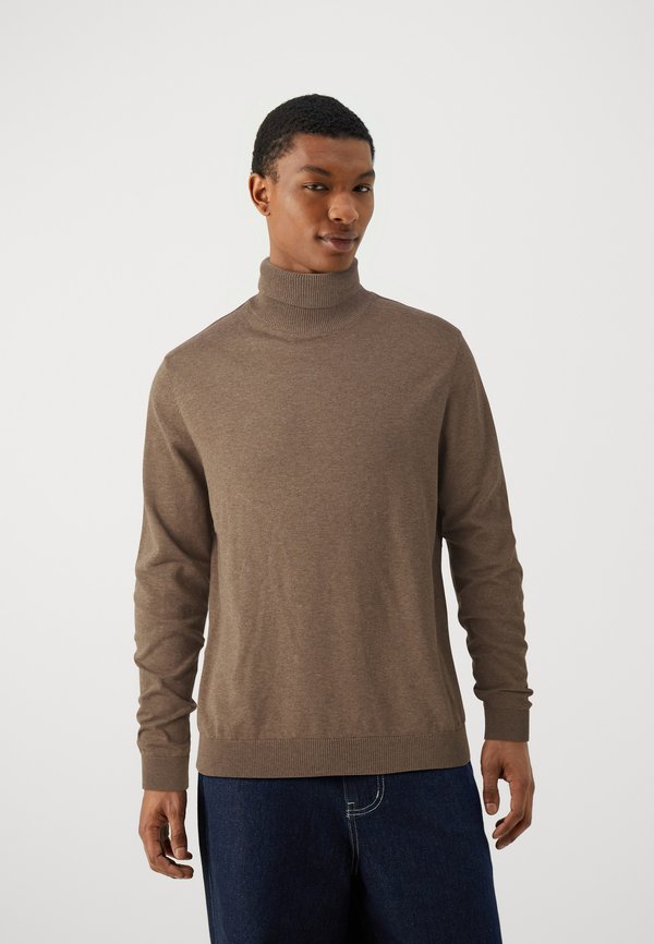 SLHBERG ROLL NECK NOOS - Jumper - teak melange