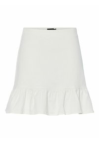MONICA - Falda acampanada - white denim