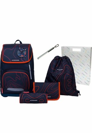 ERGOPLUS SET 8-TEILIG - Juego de mochilas escolares - black red
