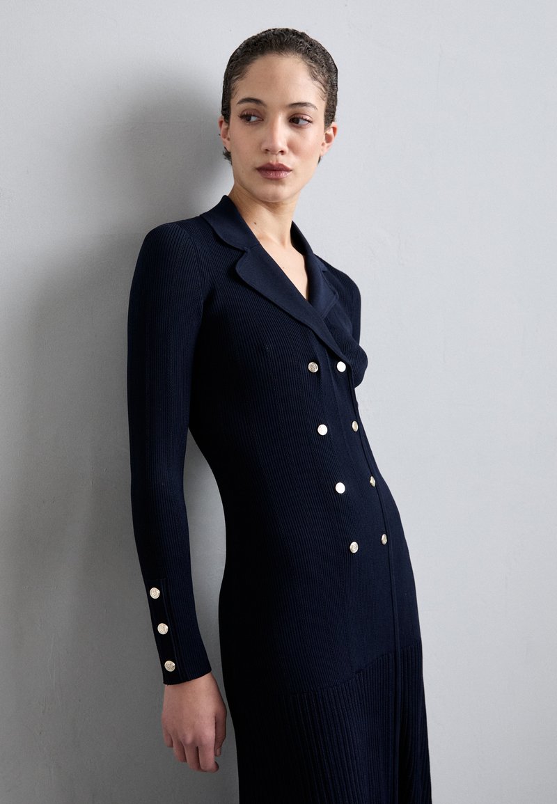 sandro ROBE MIDI LOOK MANTEAU - Jumper dress - marine/dark blue - Zalando