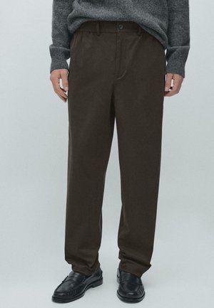 JOGGER FIT  - Pantaloni - mottled dark brown