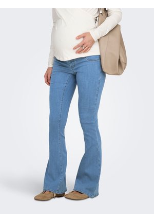 OLMRAIN LIFE PUSH UP FLARED - Trapézfarmer - medium blue denim