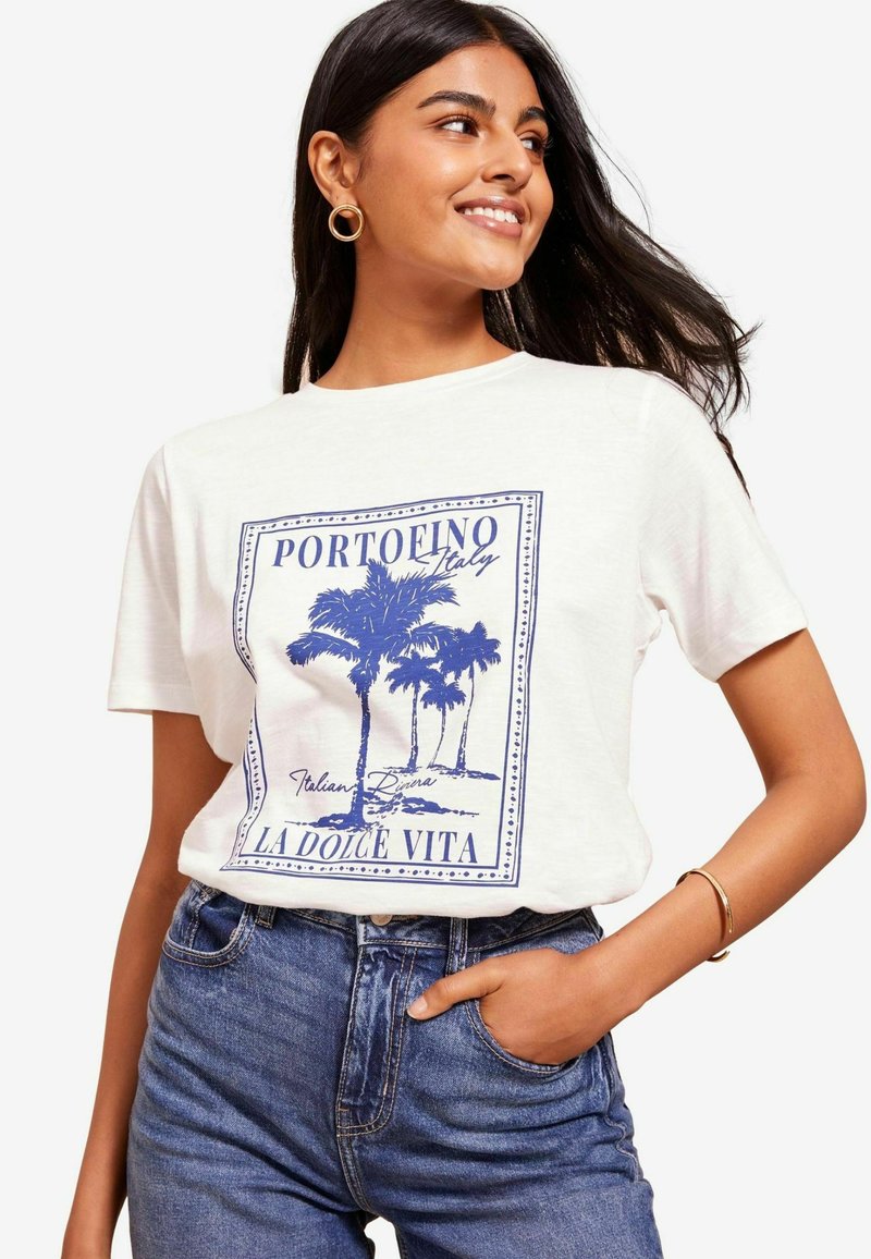 Friends Like These ROUND NECK LOGO-REGULAR FIT - Marškinėliai su spaudiniu - palm blue