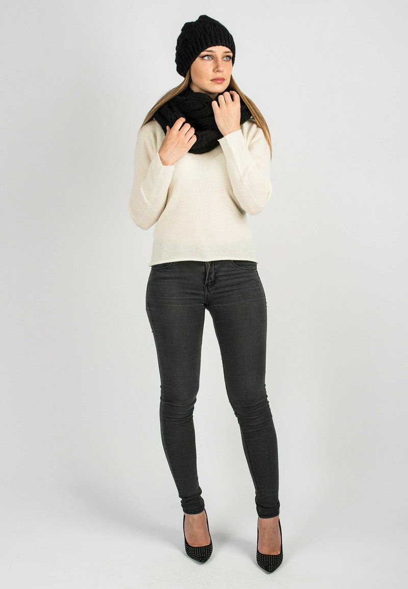 Dalle Piane Cashmere BRAIDED  - Tubehalstørklæder - black