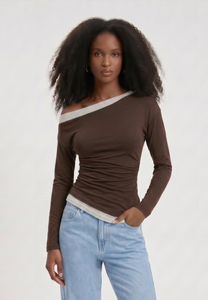 Anna Field by Zalando, Camiseta de manga larga - brown/grey