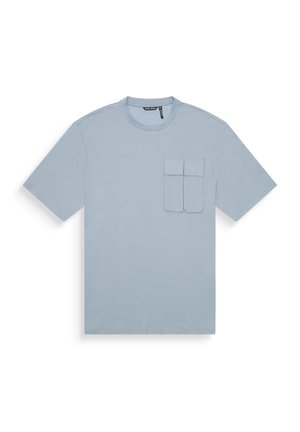 Antony Morato, RELAXED FIT LOGO PRINT ON BACK COLLAR - T-shirt basic - sky