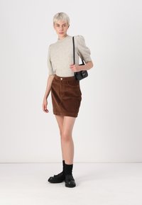 Pieces PCRILLO SKIRT - Minihame - fondue fudge