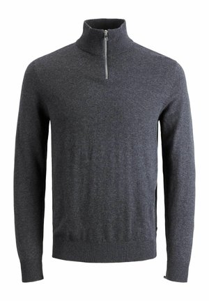 JJEEMIL  HALF ZIP  - Maglione - dark grey melange