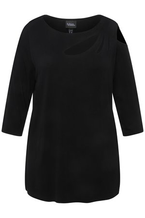 Ulla Popken, T-shirt à manches longues - black