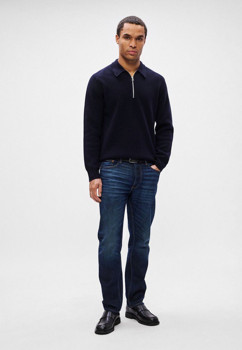 Calvin Klein SLIM STRAIGHT - Džíny Slim Fit - dark casper