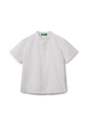 SHORT SLEEVE MANDARIN COLLAR - Shirt - white