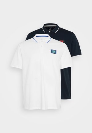 JJHUDSON 2 PACK - Poloshirt - white/sky captain
