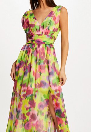 Morgan, Robe longue - mottled light green