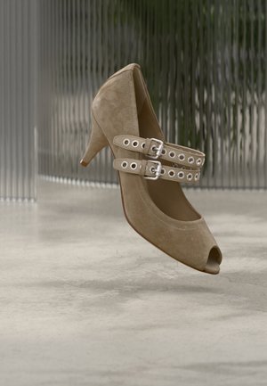 ELSA - Topánky s otvorenou špičkou - nuts/croissant/silver-coloured