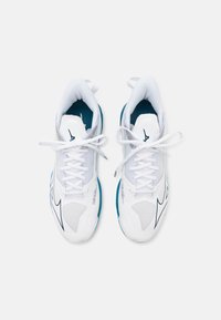 Mizuno WAVE MIRAGE 5 - Handbollssko - white/moroccan blue/silver