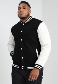 Urban Classics - OLDSCHOOL COLLEGE JACKET  - Leichte Jacke - black/white Thumbnail-Bild 1