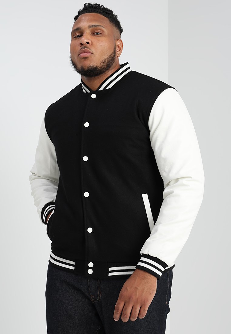 Urban Classics - OLDSCHOOL COLLEGE JACKET  - Leichte Jacke - black/white, Vergrößern