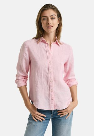 Button-down blouse - geranium pink