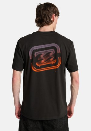 CRAYON WAVE - T-shirt print - washed black