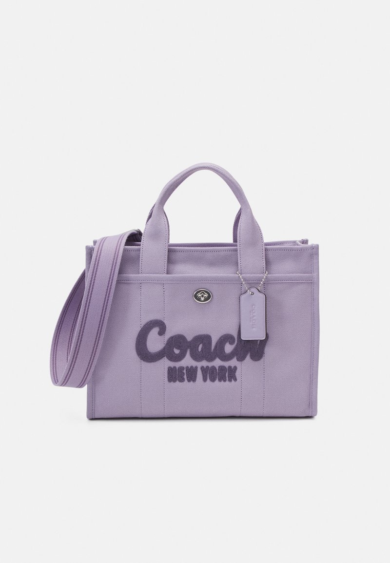 COACH Tote 28 Signature Shearling Purple Coach Laurel Shoulder Bag 