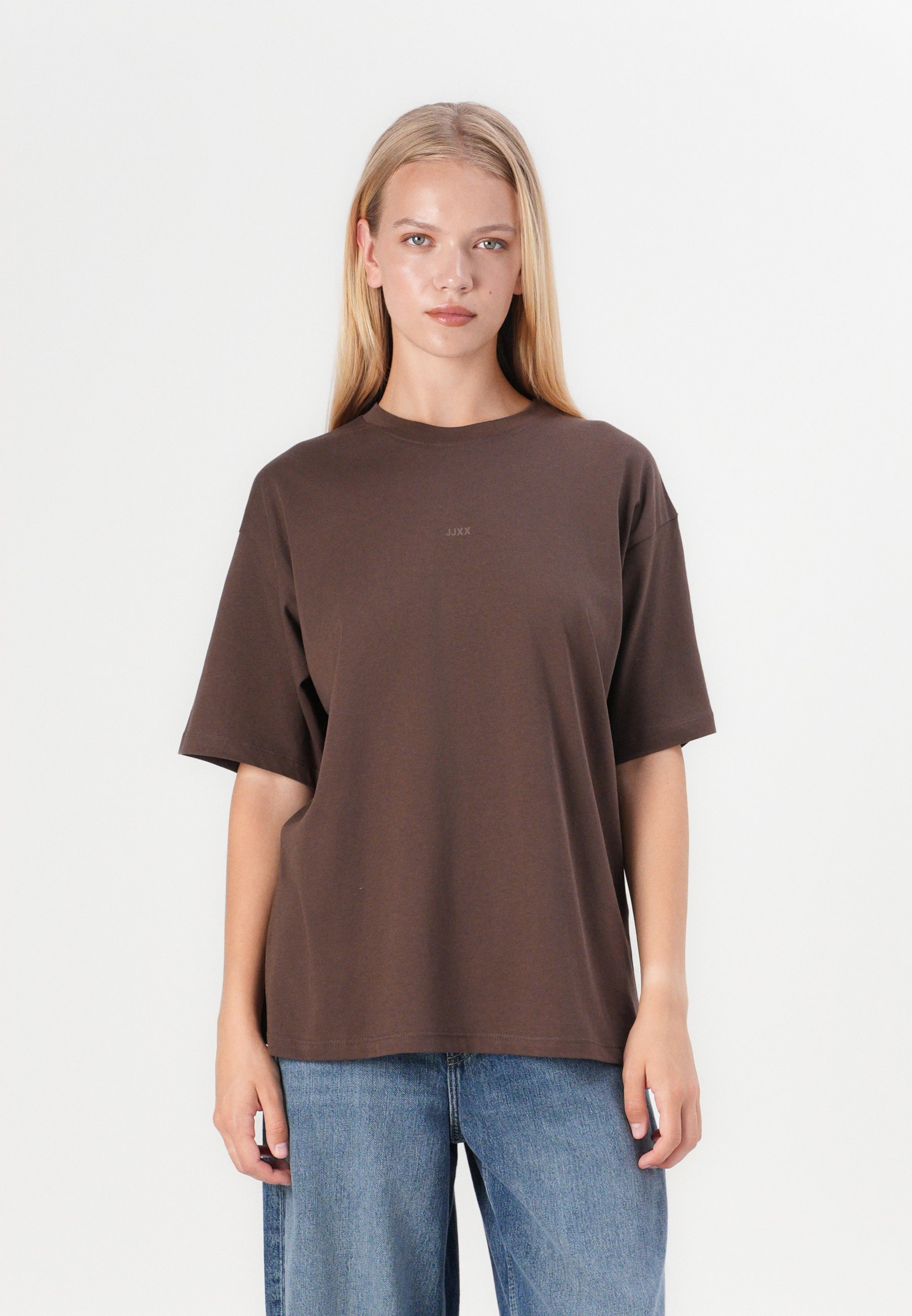JACK & JONES Jjxx Jxandrea SS Loose Every Logo Tee Noos: T-Shirt Donna In Cotone Biologico, Vestibilità Larga