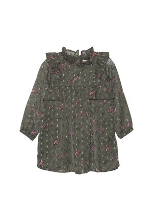 FLOWER DOT - Jurk - olive night