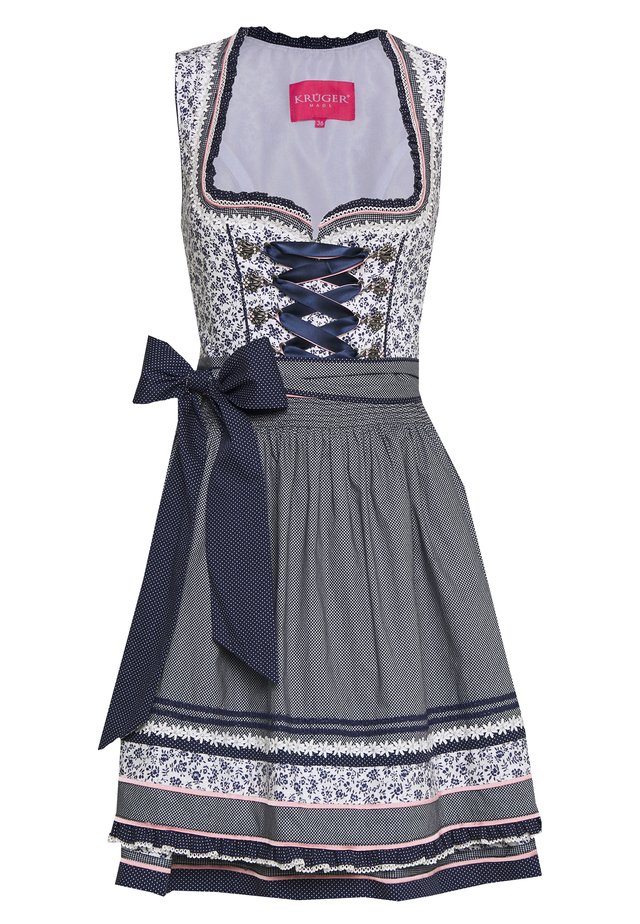 Dirndl - weiß/blau
