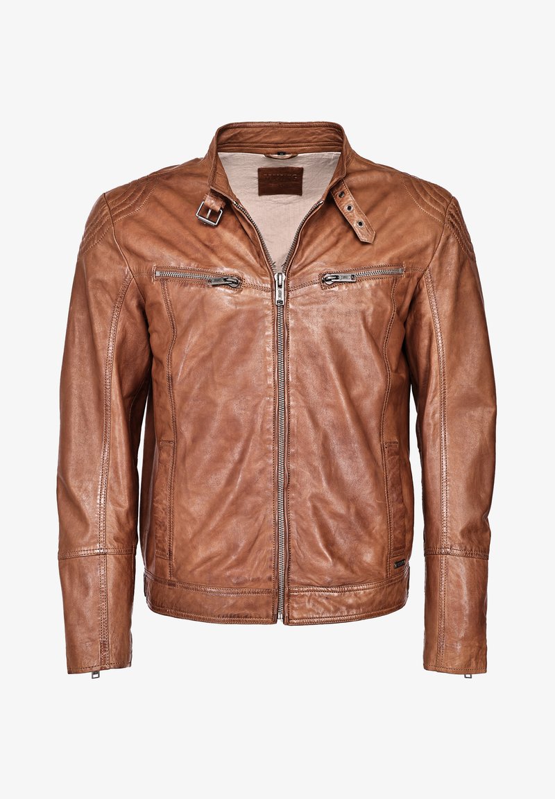 Mustang Veste en cuir - cognac