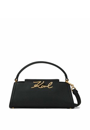 KARL LAGERFELD, KARL LAGERFELD CROSSBODY SIGNATURE MINI TOP HANDLE - Borsa a mano - black gold-coloured