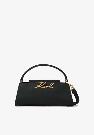 KARL LAGERFELD, KARL LAGERFELD CROSSBODY SIGNATURE MINI TOP HANDLE - Handtas - black gold-coloured