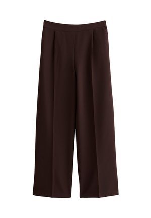 PULL ON WIDE LEG  - Broek - dark brown