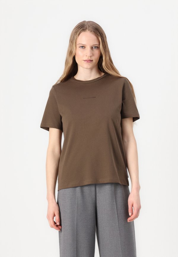LOGO - Basic T-shirt - dark wood