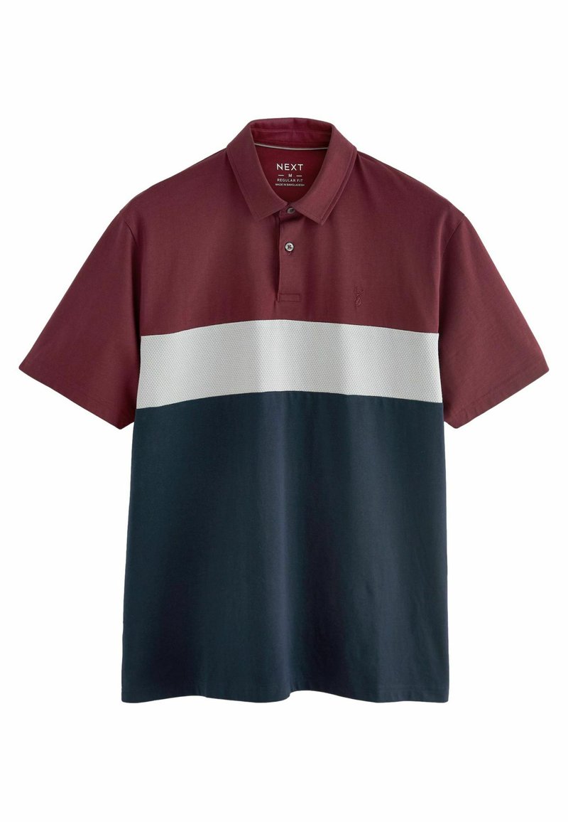 Next CHEST BLOCK STANDARD - Poloshirt - burgundy red navy/rood - Zalando.nl