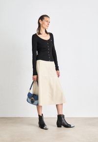 Tommy Jeans SLIM BUTTON THRU - Cardigan - black