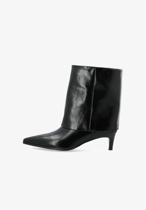 Bianco, HEELED BOOTS BIAABBIE FOLD OVER - Bottines - blackpratia