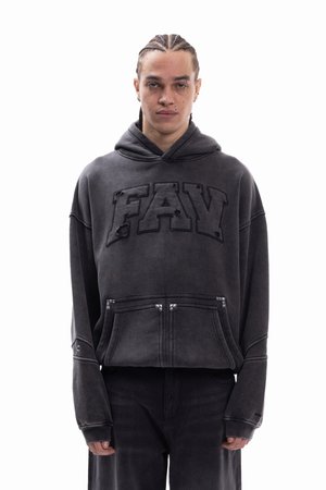 UNISEX - Hoodie - black washed