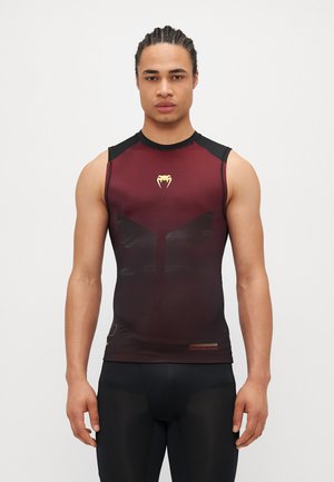 TACTICAL RASHGUARDS SLEEVELESS - Débardeur - black/burgundy/gold