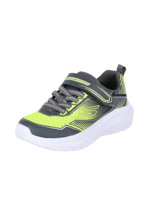 Skechers, MICROSPEC VELOCITY - Sneakers laag - charcoal synthetic / textile / yellow & silver trim