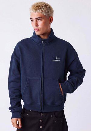 Project X Paris, SWEAT ZIPPÉ COL MONTANT ESSENTIALS - Sweat zippé - bleu saphir - bleu marine