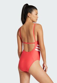adidas Sportswear 3-STRIPES SWIMSUIT - Baddräkt - semi lucid red   pulse magenta
